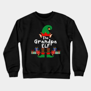 Funny Family Matching Christmas Grandpa Elf Crewneck Sweatshirt